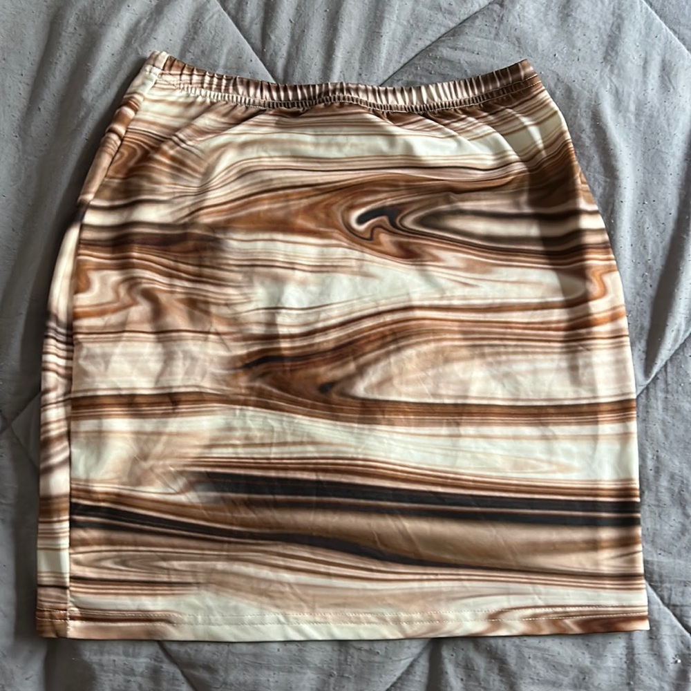 Marble print skirt